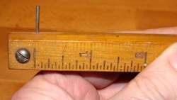 ANTIQUE PRIMITIVE WOOD SCRIBE or MARKING TOOL, PATENT 1873  