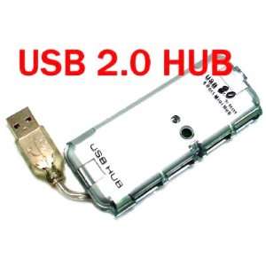    USB 2.0 4 Port External Mini Slim USB Self Powered Hub Electronics