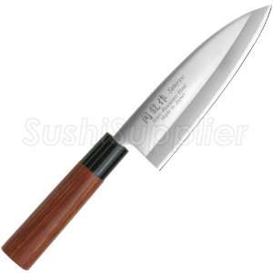  Seki Ryu Stainless Steel Knife Deba 6 1/8 w/ Brown Wooden 