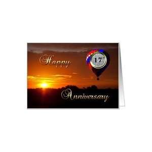  anniversary 17th happy   sunrise and hot air balloon Card 