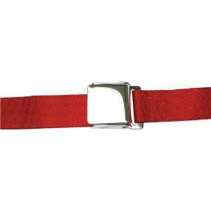   Engine Red 2 Point Lap Seat Belt with Airplane Lift Buckle Automotive