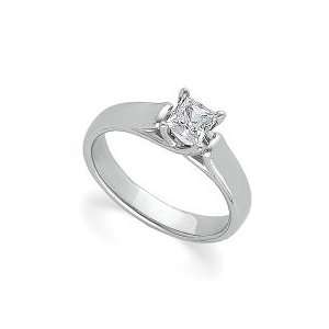   Gold Solitaire Diamond Bridal Engagement Ring   0.50 ctw: Jewelry