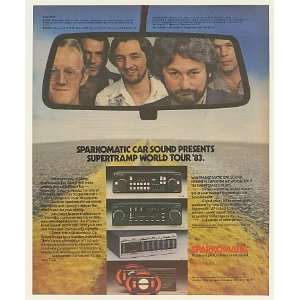 1983 Supertramp World Tour Sparkomatic Car Stereo Print Ad 