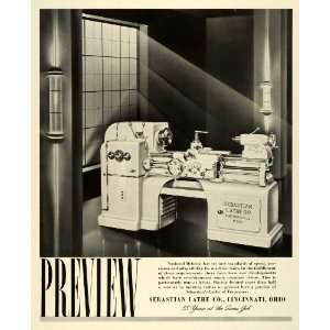  1941 Ad Sebastian Lathe Machines Tools WWII Wartime 