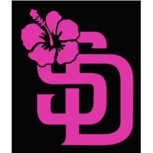 San Diego Hibiscus Flower Pink SD California Vinyl Decal Sticker 