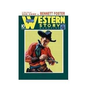  Western Story Magazine Gun Hand 12x18 Giclee on canvas 