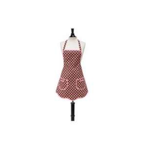  Brown with Pink Polka Dots Apron