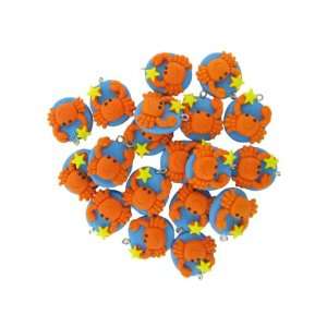  Bulk Pack of 150   24 Cutie Crab Fimo Clay Charms (Each 