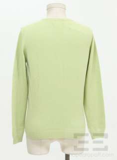 Neiman Marcus Light Green Cashmere Long Sleeve Cardigan Size Small 