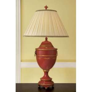   Classic Tole Collection Tole Red Table Lamp & Shade: Home Improvement