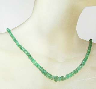  gorgeous 17 5 genuine emerald 14k gold necklace the finest gem 