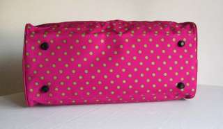   Pink Duffel/Tote Luggage Travel Gym Case Overnight Bag Pink Polka Dots