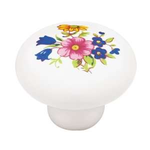   P95712V WF C7 1 1/4 Inch Ceramic Flower Round Knob