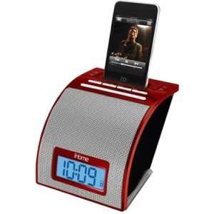   SAVER ALARM CLOCK   RED FOR IPOD AVDOCK. iPod Support