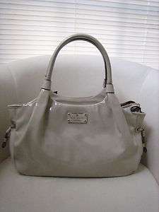   Flicker Stevie Patent Leather Bag Purse Doe Ivory PXRU3095 NWT $395