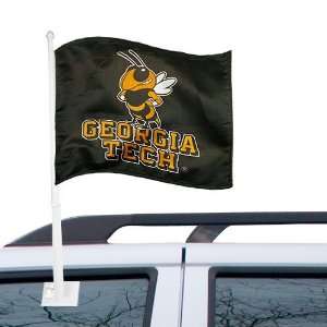  NCAA Georgia Tech Yellow Jackets 11 x 15 Black Car Flag 