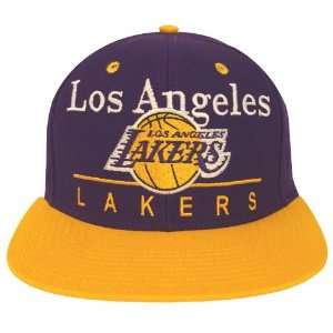  Los Angeles Lakers Dash Retro Snapback Cap Hat Purple 