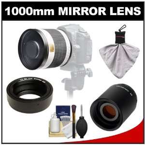  Samyang 500mm f/6.3 Mirror Lens (White) with 2x 