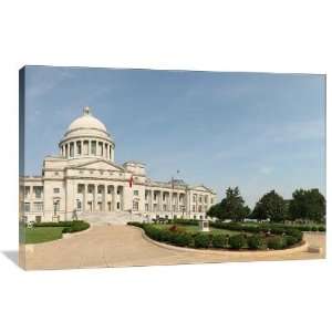 Arkansas State Capital Building   Gallery Wrapped Canvas   Museum 