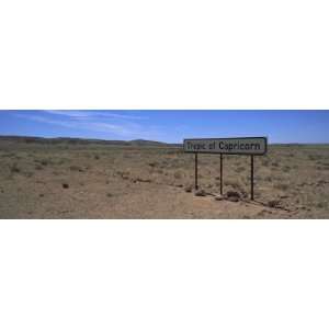  Tropic of Capricorn Sign in a Desert, Namibia Stretched 
