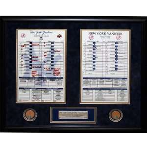 2008 FINAL GAME / 2009 OPENING DAY TWO REPLICA LINE UP CARDS w/ BOTH 
