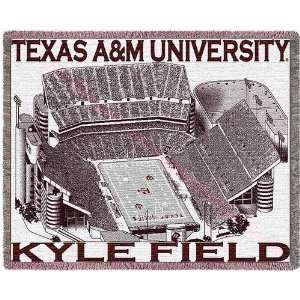  Texas A&M University Kyle Field Jacquard Woven Throw   69 