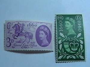 GREAT BRITAIN # 375 376 MINT NEVER HINGED SET     1960  