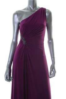 David Meister NEW Purple Formal Dress Embellished Ruched 6  