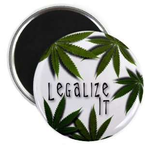  LEGALIZE IT Marijuana Pot Leaf 2.25 inch Fridge Magnet 