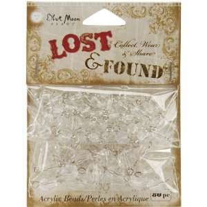  New   Blue Moon Lost & Found Plastic Beads Round Clear 6 