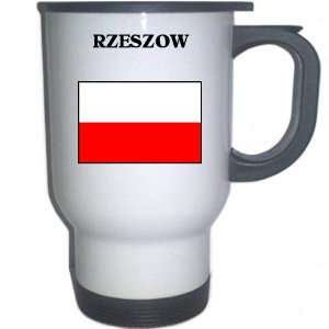  Poland   RZESZOW White Stainless Steel Mug Everything 