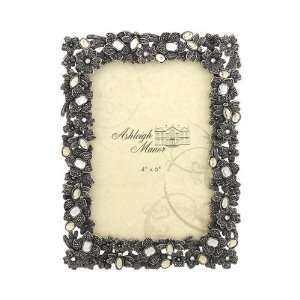  Ashleigh Manor 4 by 6 Inch Hematite Frame, Pewter