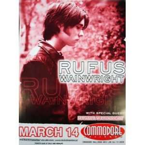  Rufus Wainwright Vancouver Original Concert Poster