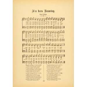  1894 Ive Been Roaming Charles E. Horn Song Sheet Music 