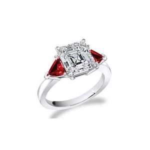  Design Your Own Diamond Ring with Triangle Cut Rubies as 