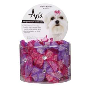  Aria Polyester Jasmine Dog Barrettes Canisters, 2 1/2 Inch 