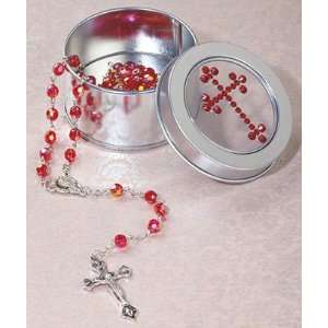 Birthstone Rosaries in Jeweled Tin Case (July) Everything 
