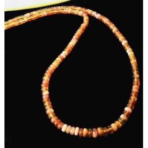    AAA ORANGE MEXICAN OPAL BEADS RONDELLES 3 6.6mm~ 