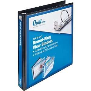    Quill Brand Round Ring View Binder 1, Black: Office Products