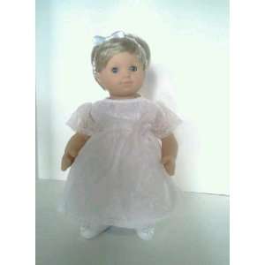   : White Christening Dress for American Girl Bitty Twins: Toys & Games