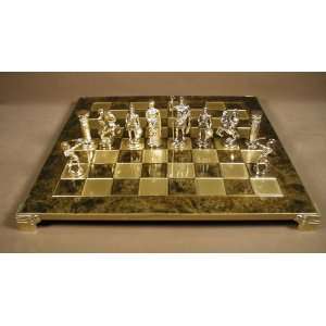 Greek/Roman w/Archer pawns, Traditional Brass Board: Toys 