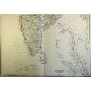  Blackie Map of Southern India (1860)