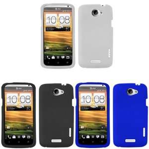  iFase Brand HTC One X Combo Solid White Silicon Skin Case 