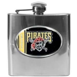 Pittsburgh Pirates 6oz Stainless Steel Flask   Personalized Engraving 