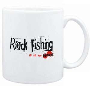  Mug White  Rock Fishing IS IN MY BLOOD  Sports Sports 