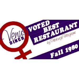    3x6 Vinyl Banner   Diner Voted Best Restaurant 