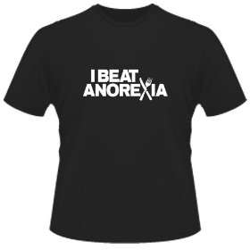  FUNNY T SHIRT  I Beat Anorexia Funny Toys & Games