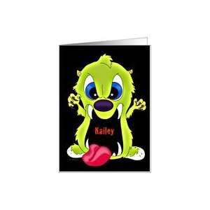  Kailey   Monster Face Halloween Card Health & Personal 
