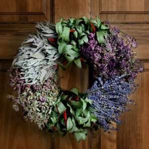  Mixed Herb Wreath, 14 diam.: Home & Kitchen