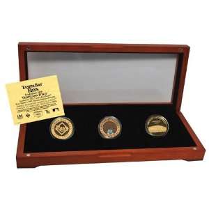   Bay Rays 24KT Gold And Infield Dirt 3 Coin Set